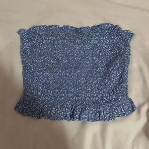 hollister blue tube top